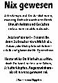 nix gewesen