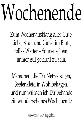 wochenende